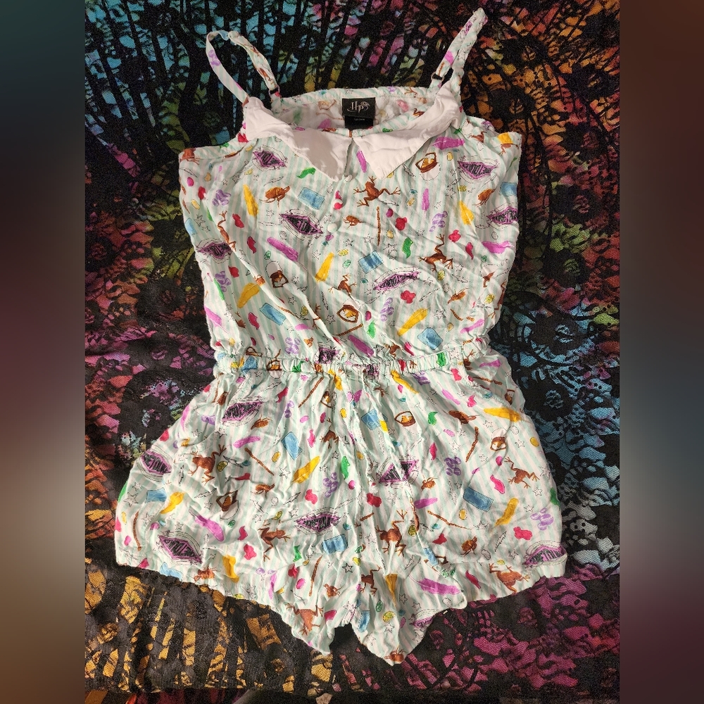Harry Potter Honeydukes Romper size Small. Hot Topic.
